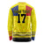 Custom Romania Rugby Go Champions Long Sleeve Shirt Romanian Traditional Patern