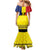 Custom Romania Rugby Go Champions Mermaid Dress Romanian Traditional Patern