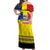 Custom Romania Rugby Go Champions Off Shoulder Maxi Dress Romanian Traditional Patern