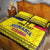 Custom Romania Rugby Go Champions Quilt Bed Set Romanian Traditional Patern