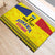 Custom Romania Rugby Go Champions Rubber Doormat Romanian Traditional Patern