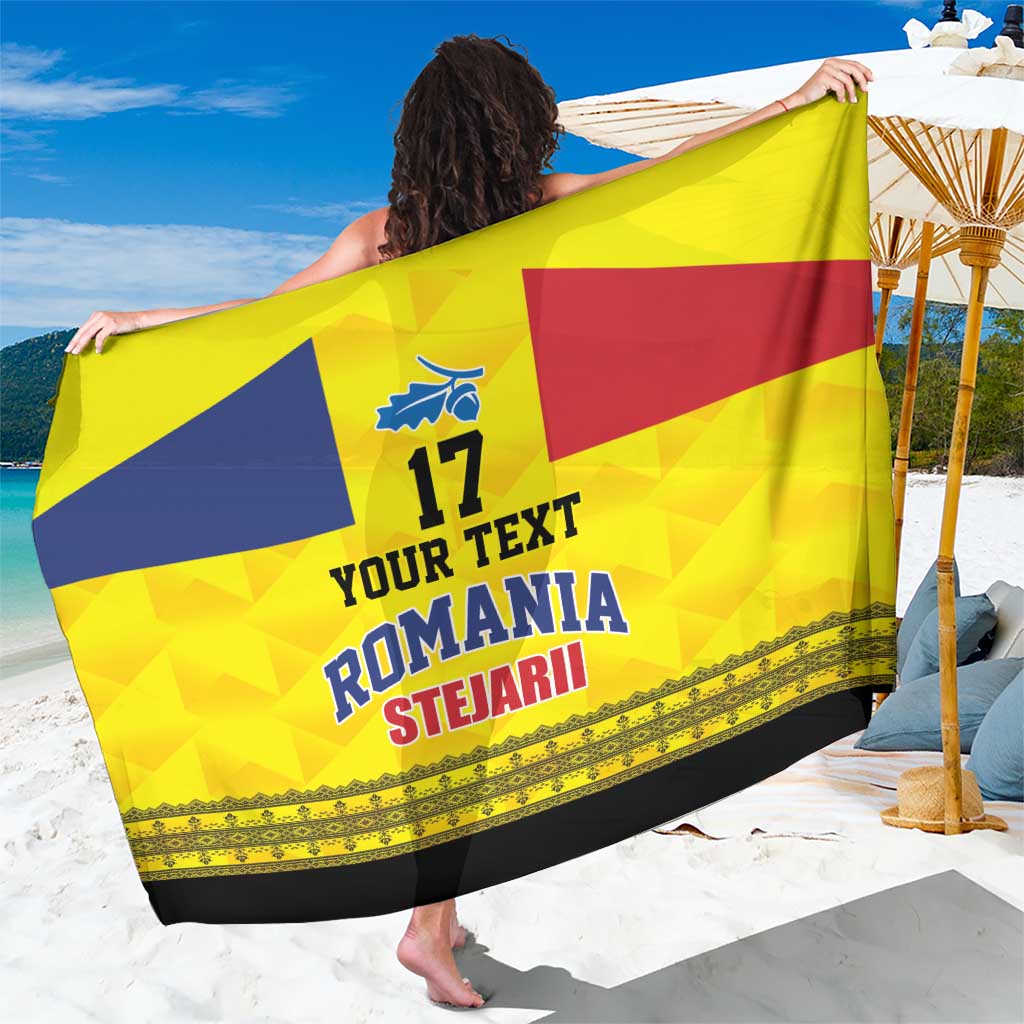 Custom Romania Rugby Go Champions Sarong Romanian Traditional Patern