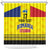 Custom Romania Rugby Go Champions Shower Curtain Romanian Traditional Patern