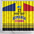 Custom Romania Rugby Go Champions Shower Curtain Romanian Traditional Patern