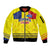 Custom Romania Rugby Go Champions Sleeve Zip Bomber Jacket Romanian Traditional Patern