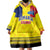 Custom Romania Rugby Go Champions Wearable Blanket Hoodie Romanian Traditional Patern