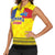 Custom Romania Rugby Go Champions Women Sleeveless Polo Shirt Romanian Traditional Patern