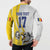 Custom Romania Football With Eagle Mascot Button Sweatshirt Sporty Style