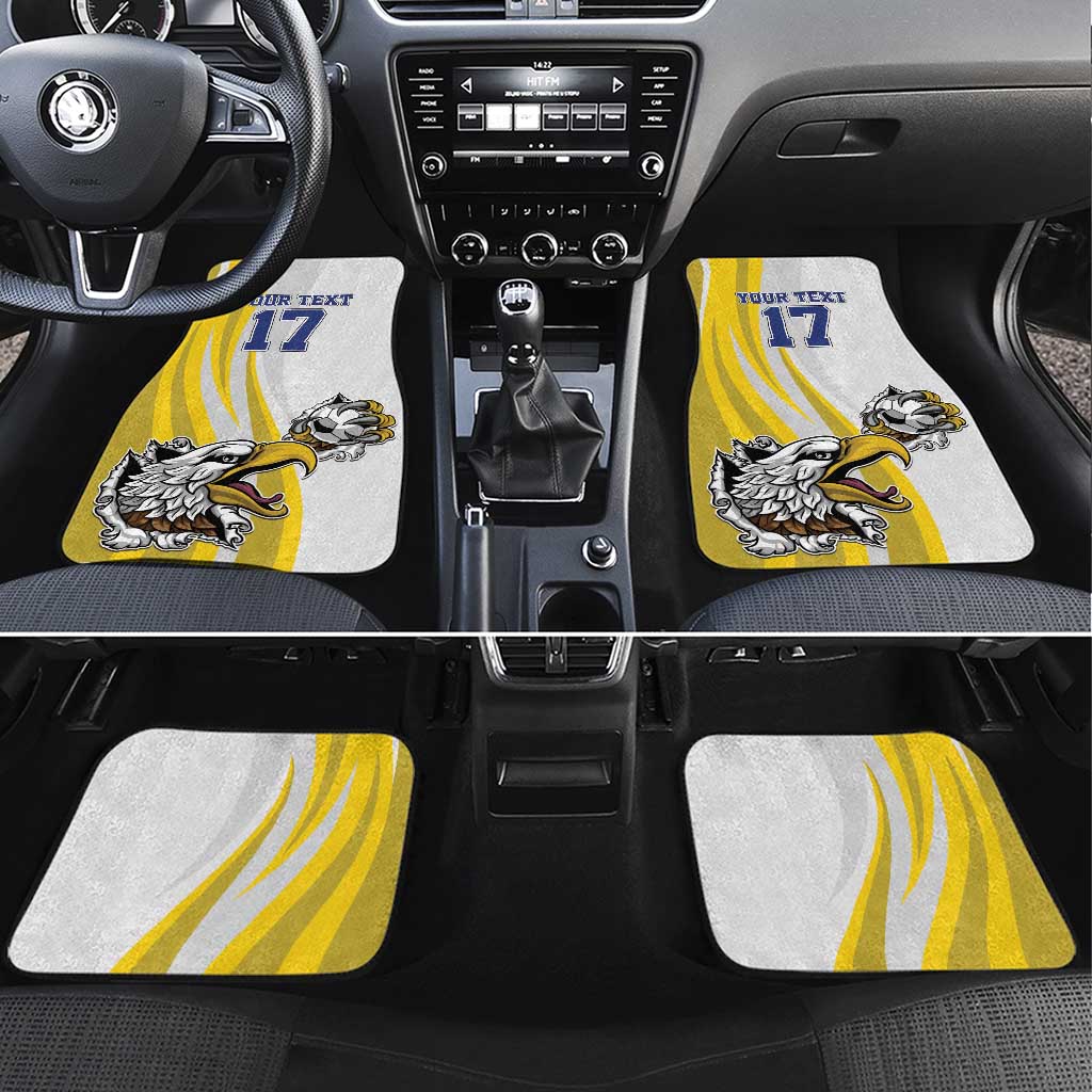 Custom Romania Football With Eagle Mascot Car Mats Sporty Style