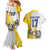 Custom Romania Football With Eagle Mascot Couples Matching Mermaid Dress and Hawaiian Shirt Sporty Style