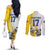 Custom Romania Football With Eagle Mascot Couples Matching Off The Shoulder Long Sleeve Dress and Long Sleeve Button Shirt Sporty Style