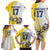 Custom Romania Football With Eagle Mascot Family Matching Long Sleeve Bodycon Dress and Hawaiian Shirt Sporty Style