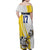 Custom Romania Football With Eagle Mascot Family Matching Off Shoulder Maxi Dress and Hawaiian Shirt Sporty Style