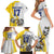 Custom Romania Football With Eagle Mascot Family Matching Short Sleeve Bodycon Dress and Hawaiian Shirt Sporty Style