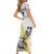 Custom Romania Football With Eagle Mascot Family Matching Short Sleeve Bodycon Dress and Hawaiian Shirt Sporty Style