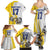 Custom Romania Football With Eagle Mascot Family Matching Summer Maxi Dress and Hawaiian Shirt Sporty Style