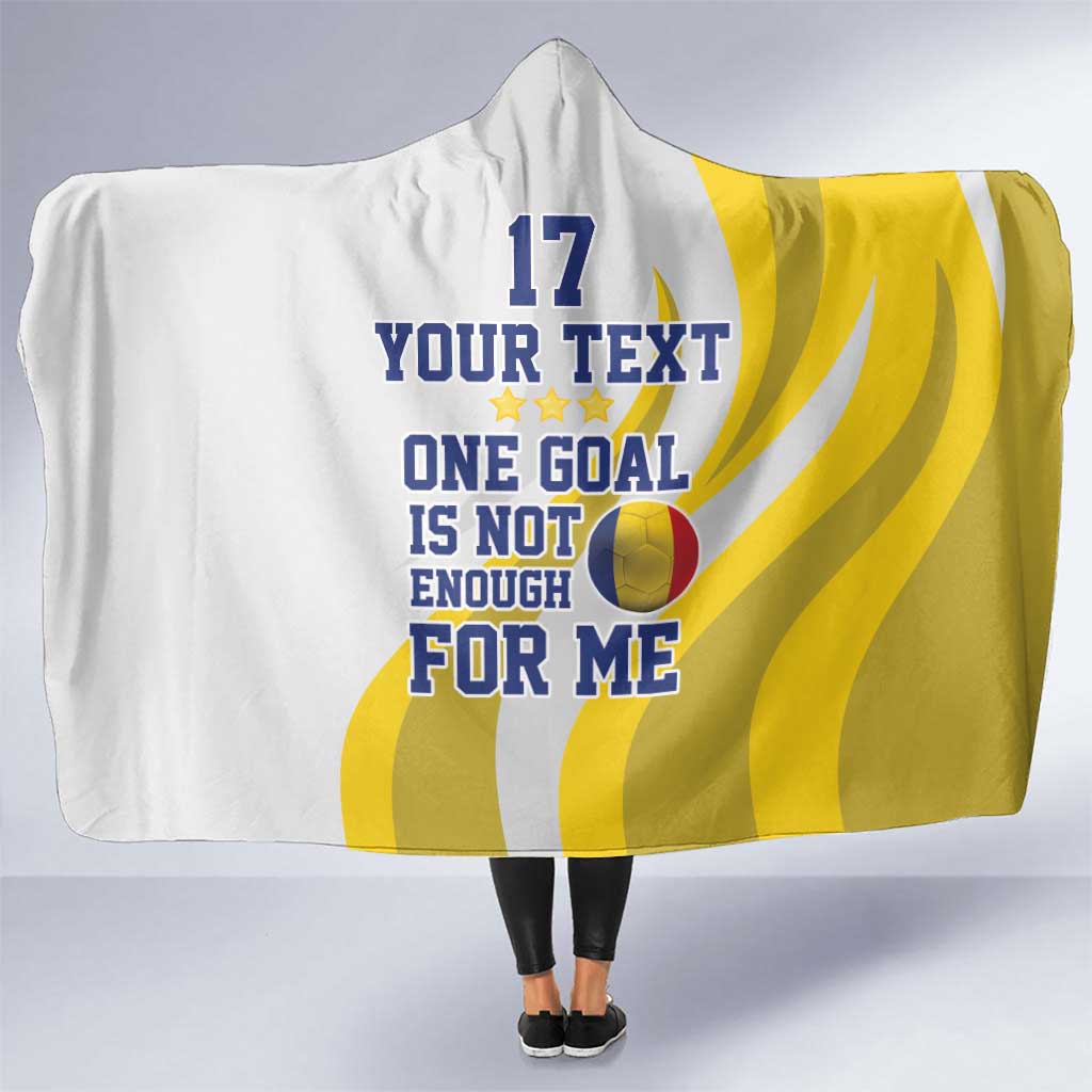 Custom Romania Football With Eagle Mascot Hooded Blanket Sporty Style