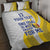 Custom Romania Football With Eagle Mascot Quilt Bed Set Sporty Style