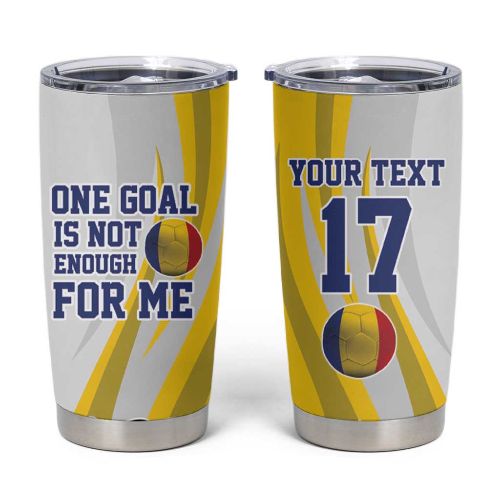 Custom Romania Football With Eagle Mascot Tumbler Cup Sporty Style