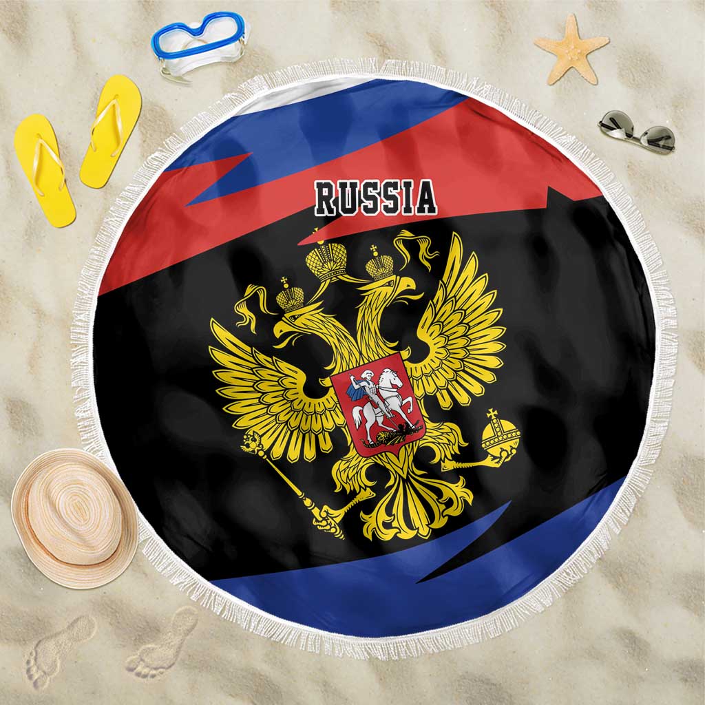 Russia Coat of Arms Beach Blanket Russian Eagle Two Heads Simple Style LT17 - Wonder Print Shop