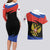 Russia Coat of Arms Couples Matching Long Sleeve Bodycon Dress and Hawaiian Shirt Russian Eagle Two Heads Simple Style