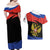 Russia Coat of Arms Couples Matching Off Shoulder Maxi Dress and Hawaiian Shirt Russian Eagle Two Heads Simple Style