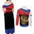 Russia Coat of Arms Couples Matching Off Shoulder Maxi Dress and Long Sleeve Button Shirt Russian Eagle Two Heads Simple Style