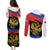 Russia Coat of Arms Couples Matching Puletasi and Long Sleeve Button Shirt Russian Eagle Two Heads Simple Style