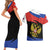 Russia Coat of Arms Couples Matching Short Sleeve Bodycon Dress and Hawaiian Shirt Russian Eagle Two Heads Simple Style