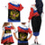 Russia Coat of Arms Family Matching Off The Shoulder Long Sleeve Dress and Hawaiian Shirt Russian Eagle Two Heads Simple Style