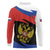 Russia Coat of Arms Long Sleeve Polo Shirt Russian Eagle Two Heads Simple Style LT17 - Wonder Print Shop