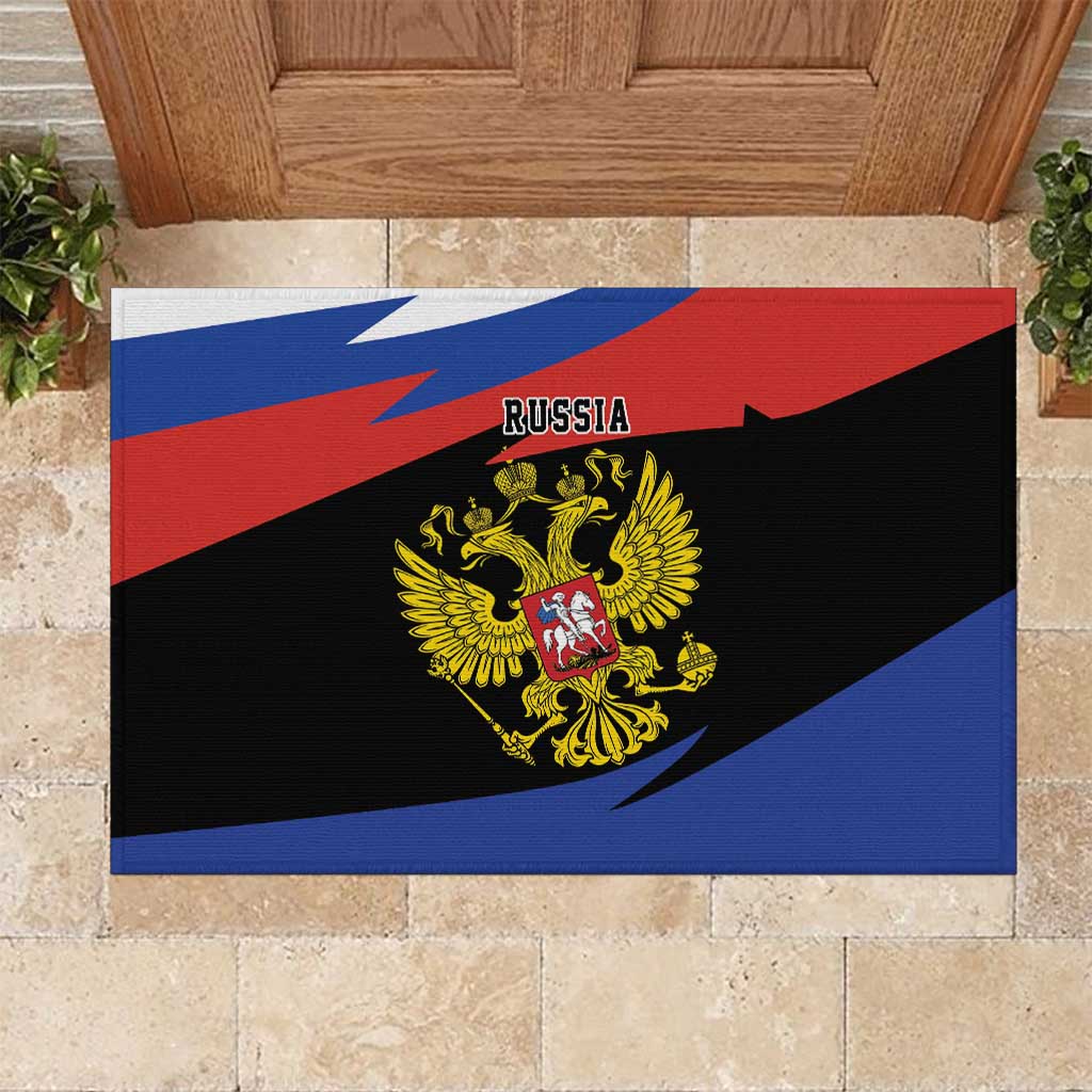 Russia Coat of Arms Rubber Doormat Russian Eagle Two Heads Simple Style LT17 - Wonder Print Shop