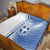 Personalized Greece Coat of Arms Quilt Greek cross and Two Laurel Branches