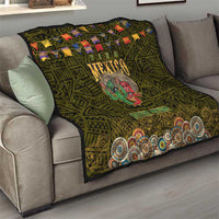 Personalized Mexico Cinco De Mayo Quilt Chilli Pepper and Cactus
