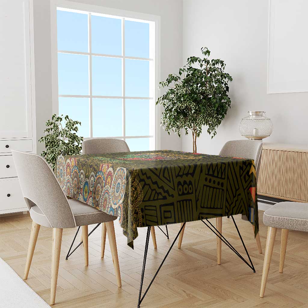 Personalized Mexico Cinco De Mayo Tablecloth Chilli Pepper and Cactus