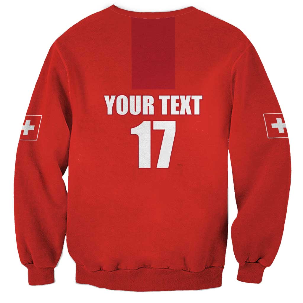Red hockey sweatshirt back with YOUR TEXT and number 17