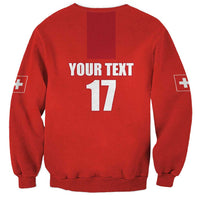 Red hockey sweatshirt back with YOUR TEXT and number 17