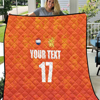 Custom Netherlands Football Quilt Oranje Go Champions