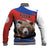 Russia Brown Bear and Chamomile Flower Baseball Jacket LT17 - Wonder Print Shop