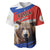 Russia Brown Bear and Chamomile Flower Baseball Jersey LT17 - Wonder Print Shop