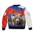 Russia Brown Bear and Chamomile Flower Bomber Jacket LT17 - Wonder Print Shop