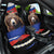 Russia Brown Bear and Chamomile Flower Car Seat Cover LT17 - Wonder Print Shop