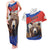 Russia Brown Bear and Chamomile Flower Couples Matching Tank Maxi Dress and Hawaiian Shirt