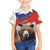 Russia Brown Bear and Chamomile Flower Family Matching Puletasi and Hawaiian Shirt