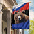 Russia Brown Bear and Chamomile Flower Garden Flag LT17 - Wonder Print Shop