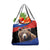 Russia Brown Bear and Chamomile Flower Grocery Bag