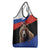 Russia Brown Bear and Chamomile Flower Grocery Bag