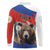 Russia Brown Bear and Chamomile Flower Long Sleeve Polo Shirt LT17 - Wonder Print Shop