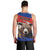 Russia Brown Bear and Chamomile Flower Men Tank Top