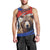 Russia Brown Bear and Chamomile Flower Men Tank Top